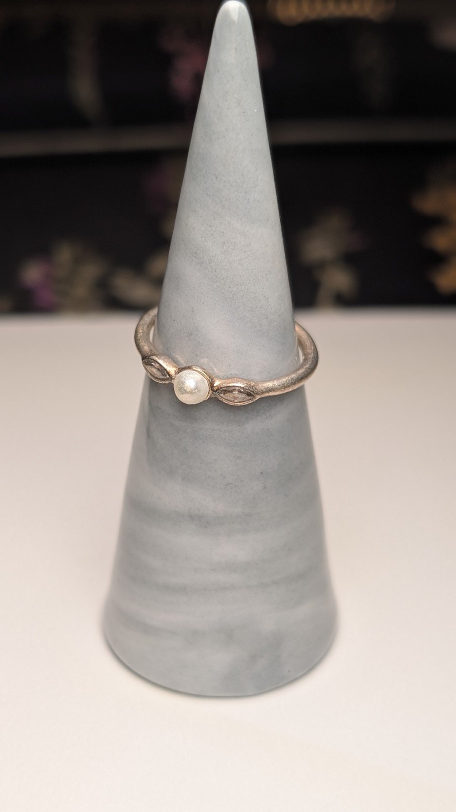 Genuine Sterling Silver Pandora Pearl Ring | Size L 1/2 | S925 ALE Silver - Image 6