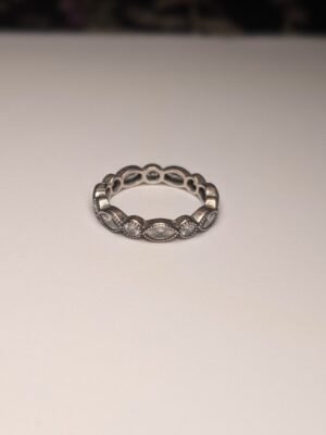 Genuine Sterling Silver Pandora CZ Ring | Size L 1/2 | S925 ALE Silver