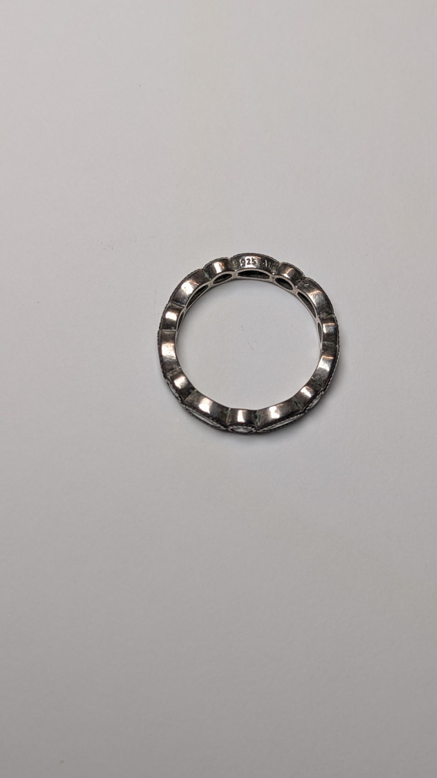 Genuine Sterling Silver Pandora CZ Ring | Size L 1/2 | S925 ALE Silver - Image 2