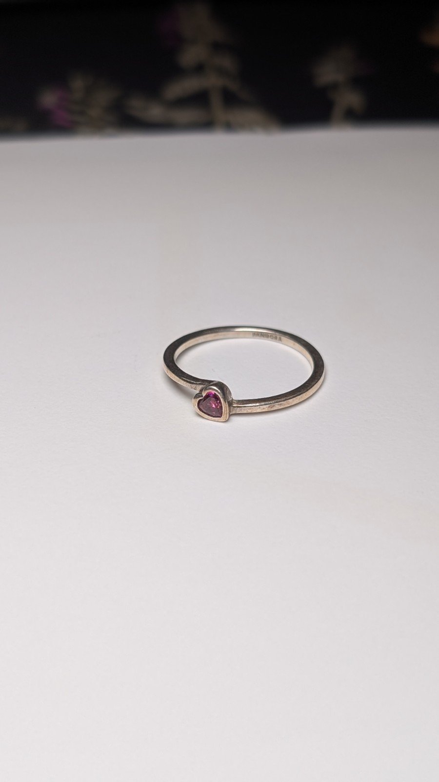 Genuine Sterling Silver Pandora Pink Heart Ring | Size P | S925 ALE Silver - Image 6