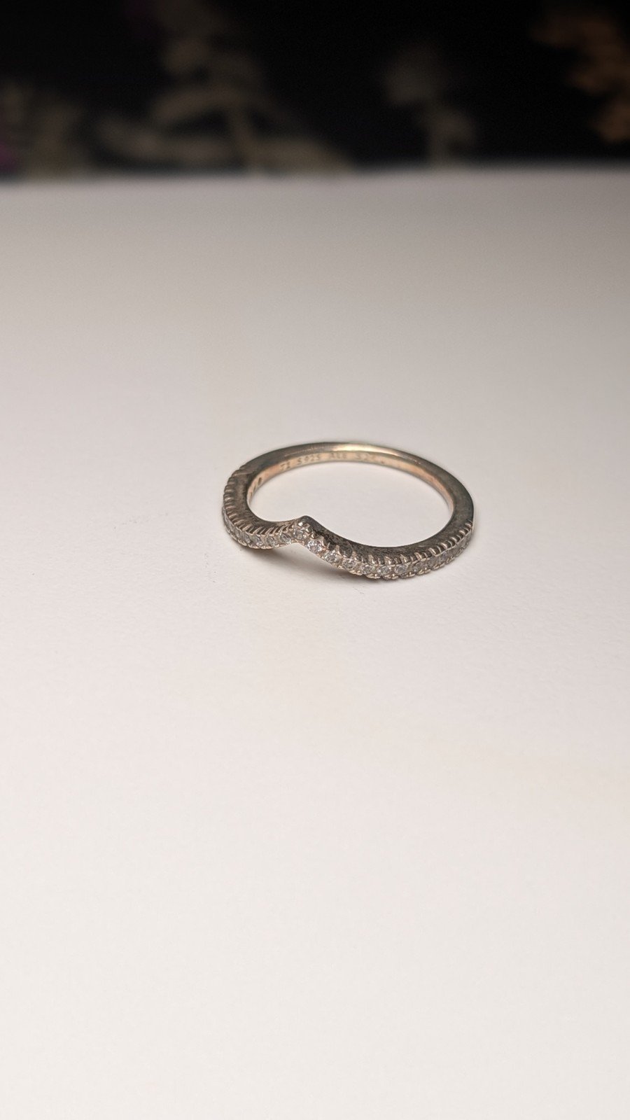 Genuine Sterling Silver Pandora Wishbone Ring | Size M | S925 ALE Silver - Image 2