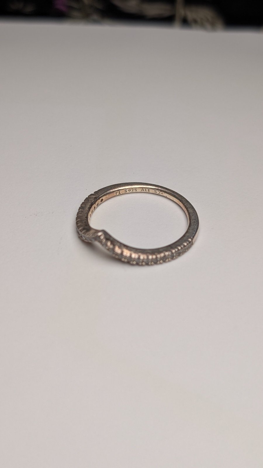 Genuine Sterling Silver Pandora Wishbone Ring | Size M | S925 ALE Silver - Image 3