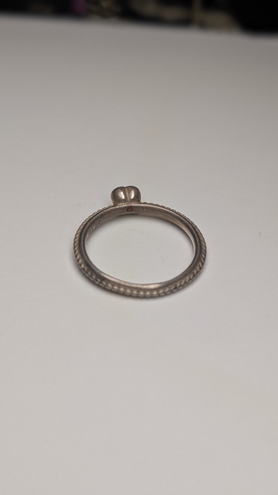 Genuine Sterling Silver Pandora CZ Heart Ring | Size P | S925 ALE Silver - Image 4