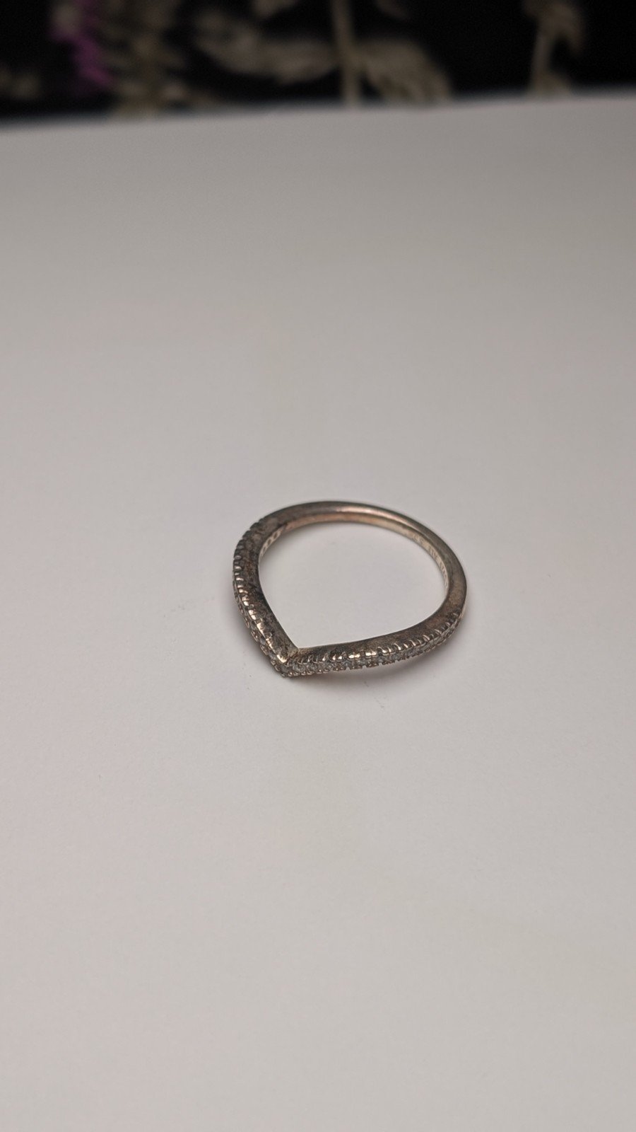 Genuine Sterling Silver Pandora Wishbone Ring | Size M | S925 ALE Silver - Image 5