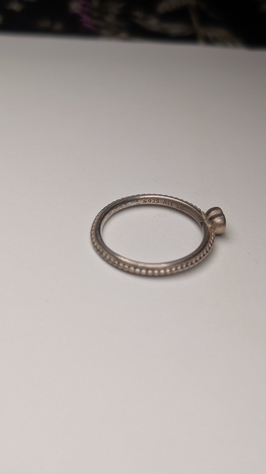 Genuine Sterling Silver Pandora CZ Heart Ring | Size P | S925 ALE Silver - Image 5