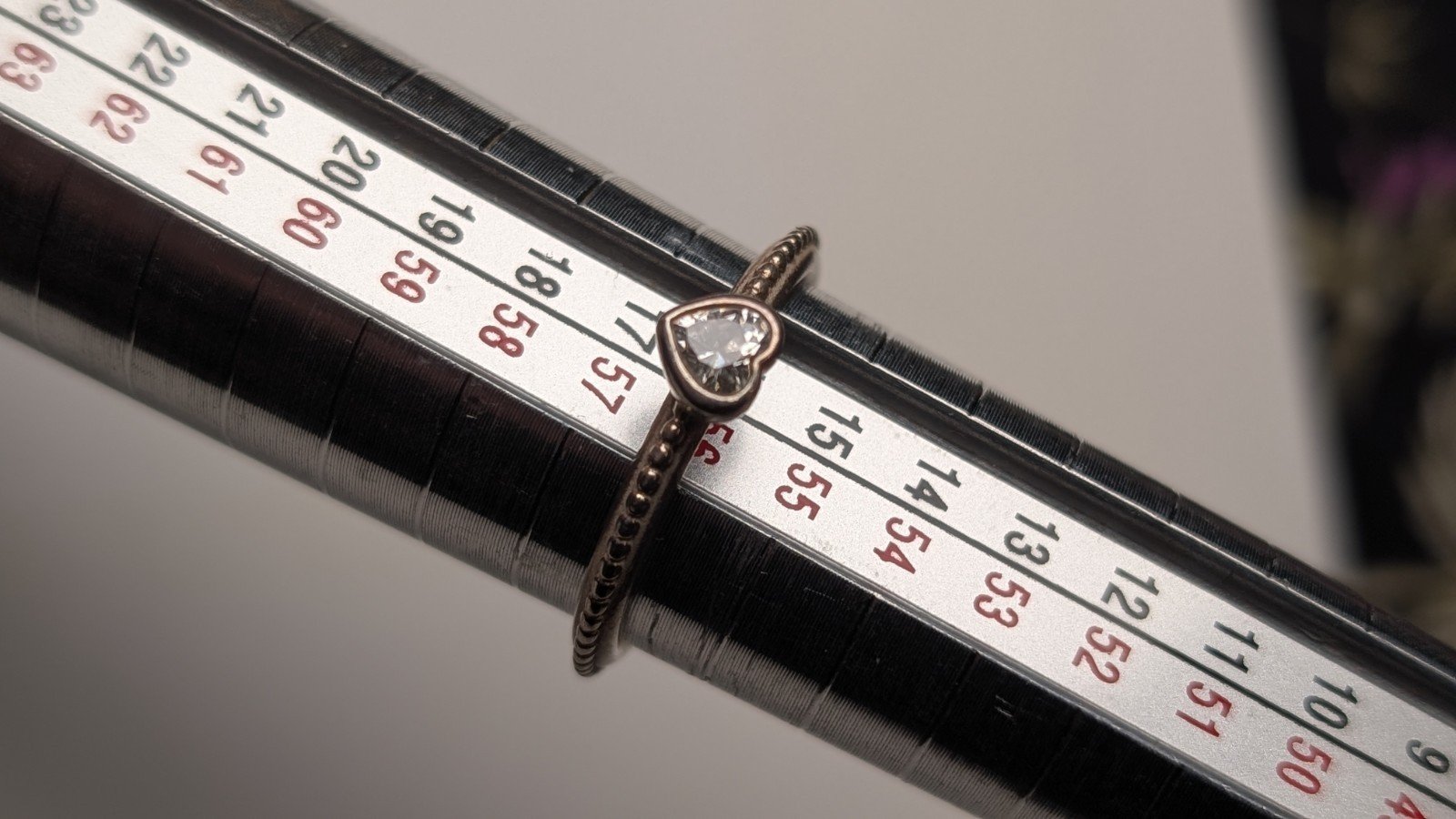 Genuine Sterling Silver Pandora CZ Heart Ring | Size P | S925 ALE Silver - Image 8