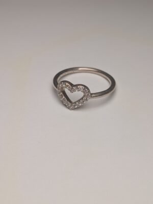 Genuine Sterling Silver Pandora Heart Ring | Size Q 1/2 | S925 ALE Silver