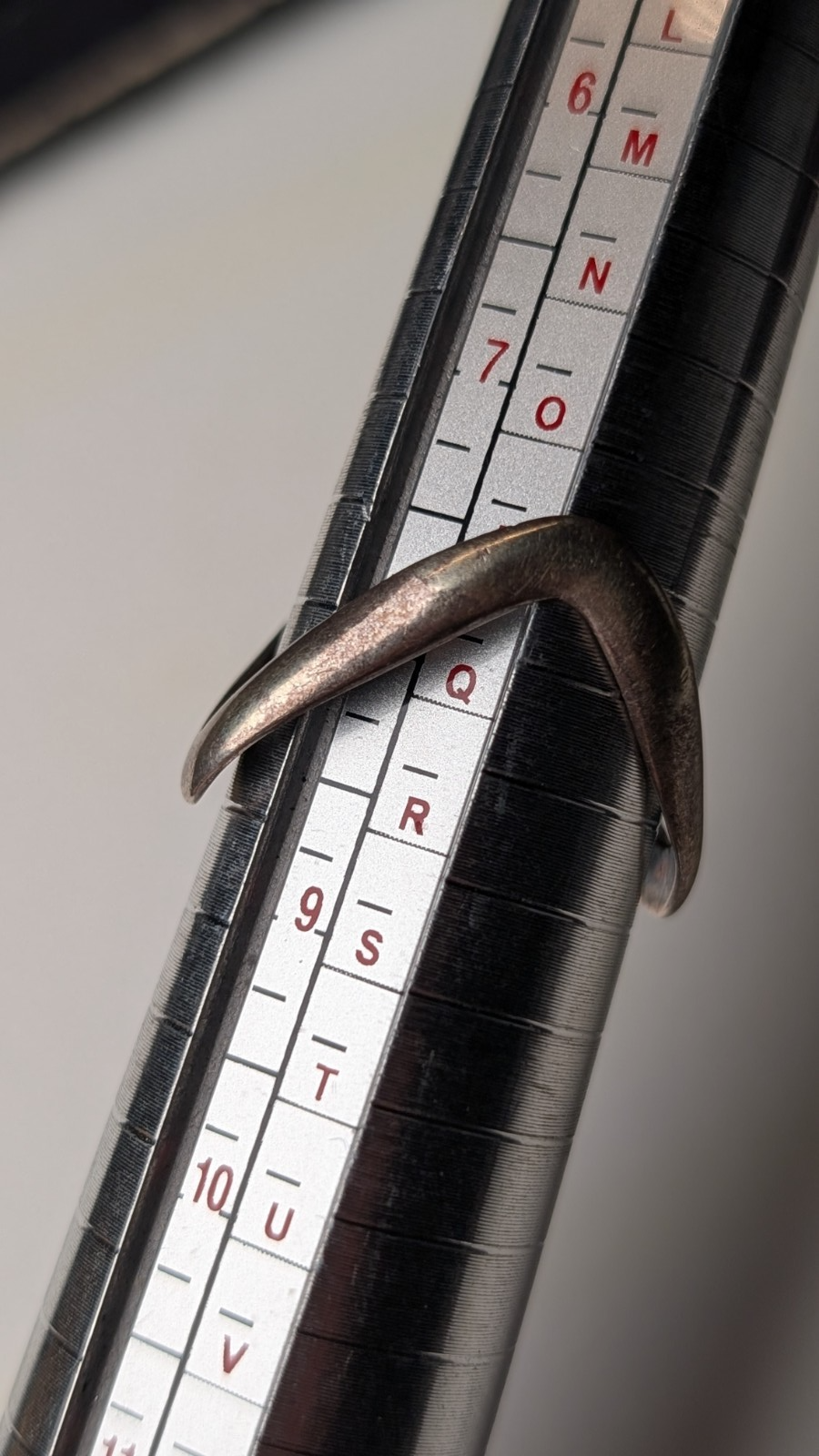 Vintage Sterling Silver Thin Double Wishbone Band Ring | Size Q | 925 Silver - Image 4