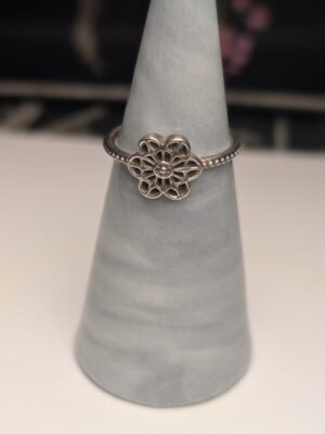 Genuine Sterling Silver Pandora Floral Daisy Lace Ring | Size L 1/2 | S925 ALE