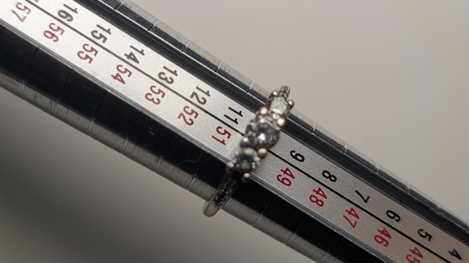 Genuine Sterling Silver Pandora 3 Stone CZ Ring | Size K | S925 ALE Silver - Image 8