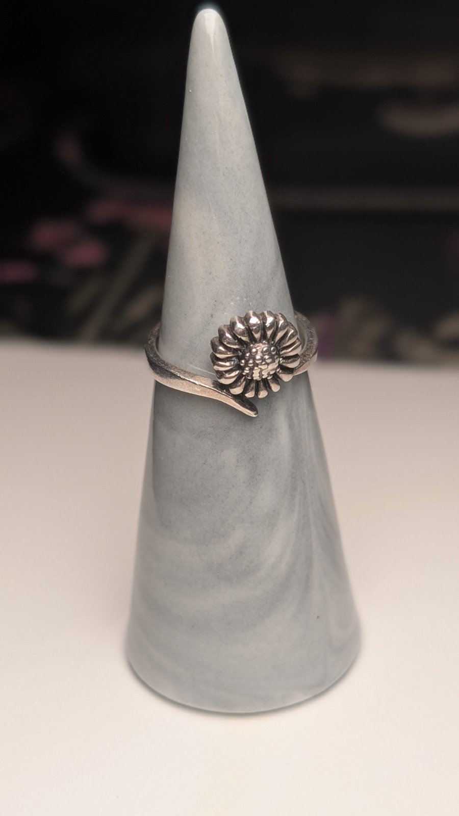 Vintage Sterling Silver Sunflower Ring | Size L | 925 Silver - Image 5