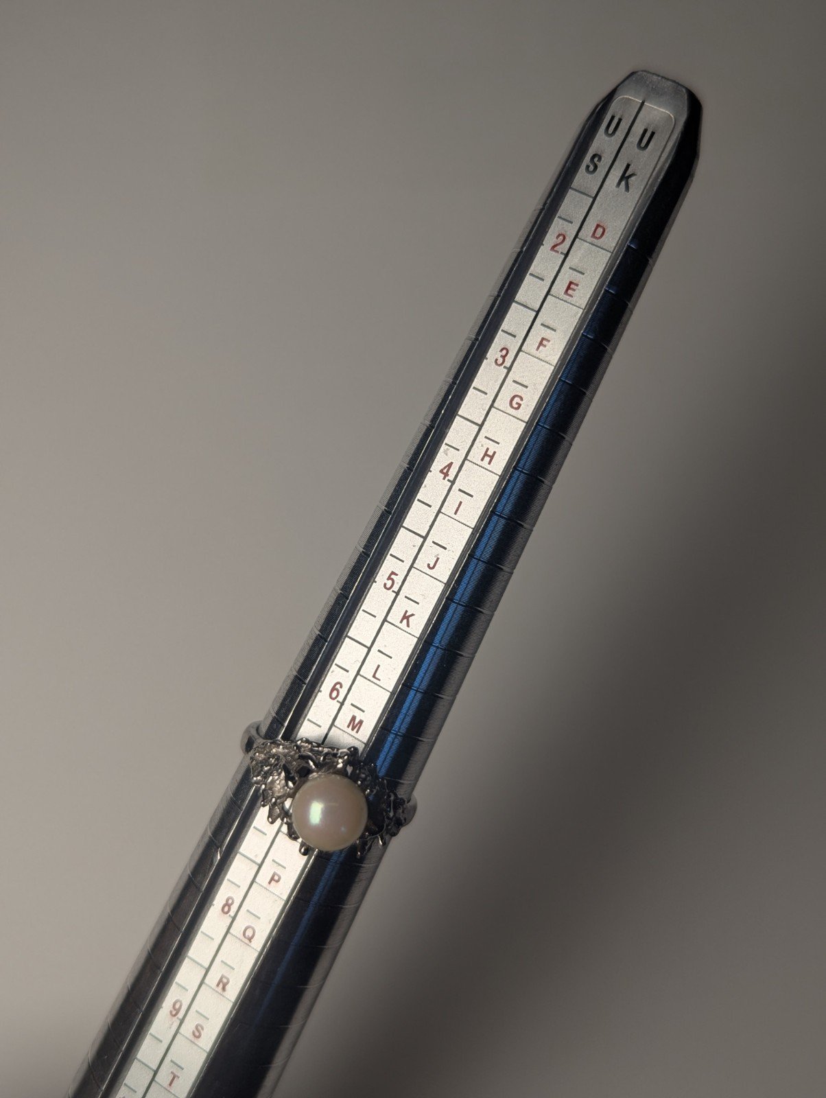 Vintage Sterling Silver Brutalist Pearl Ring | Size N | 925 Silver - Image 7