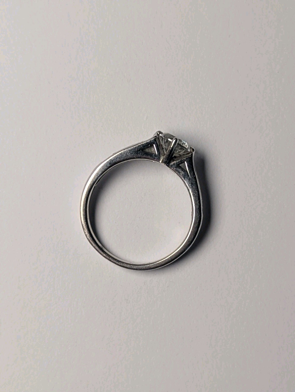 Vintage Sterling Silver Clear CZ Gemstone Solitaire Ring | Size P 1/2 | 925 - Image 8