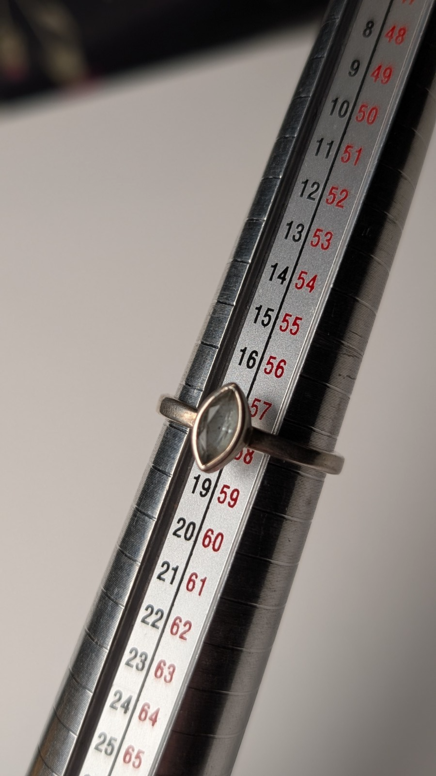 Vintage Sterling Silver Natural Aquamarine Ring | Size Q | 925 Silver - Image 7