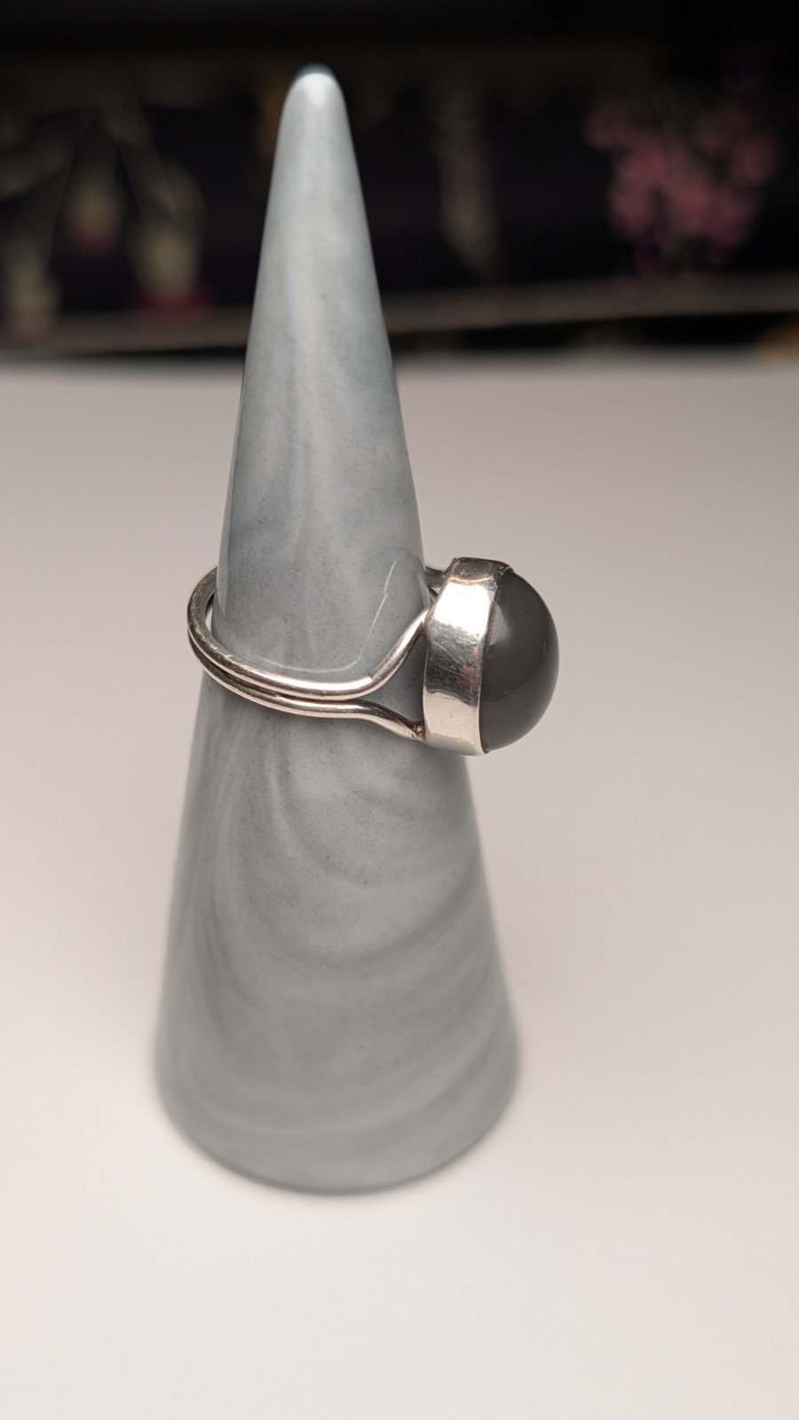 Vintage Sterling Silver Grey Moonstone Ring | Size K 1/2 | 925 Silver - Image 6