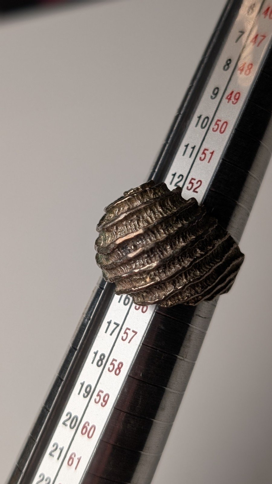 Vintage Sterling Silver Ripple / Shell Design Ring | Size N | 925 Silver - Image 7