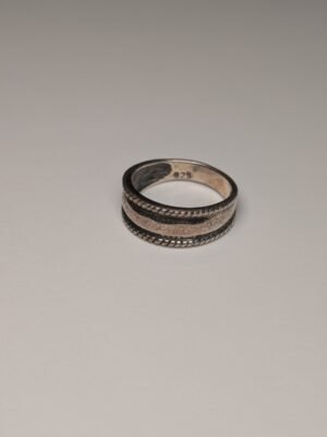 Vintage Sterling Silver Cigar Style Ring | Size L | 925 Silver