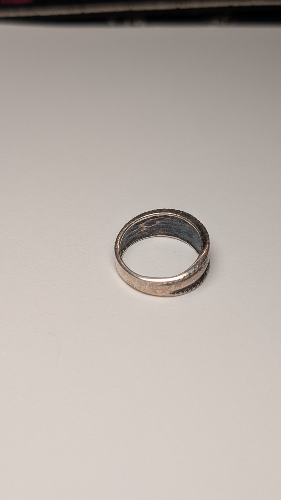 Vintage Sterling Silver Cigar Style Ring | Size L | 925 Silver - Image 4