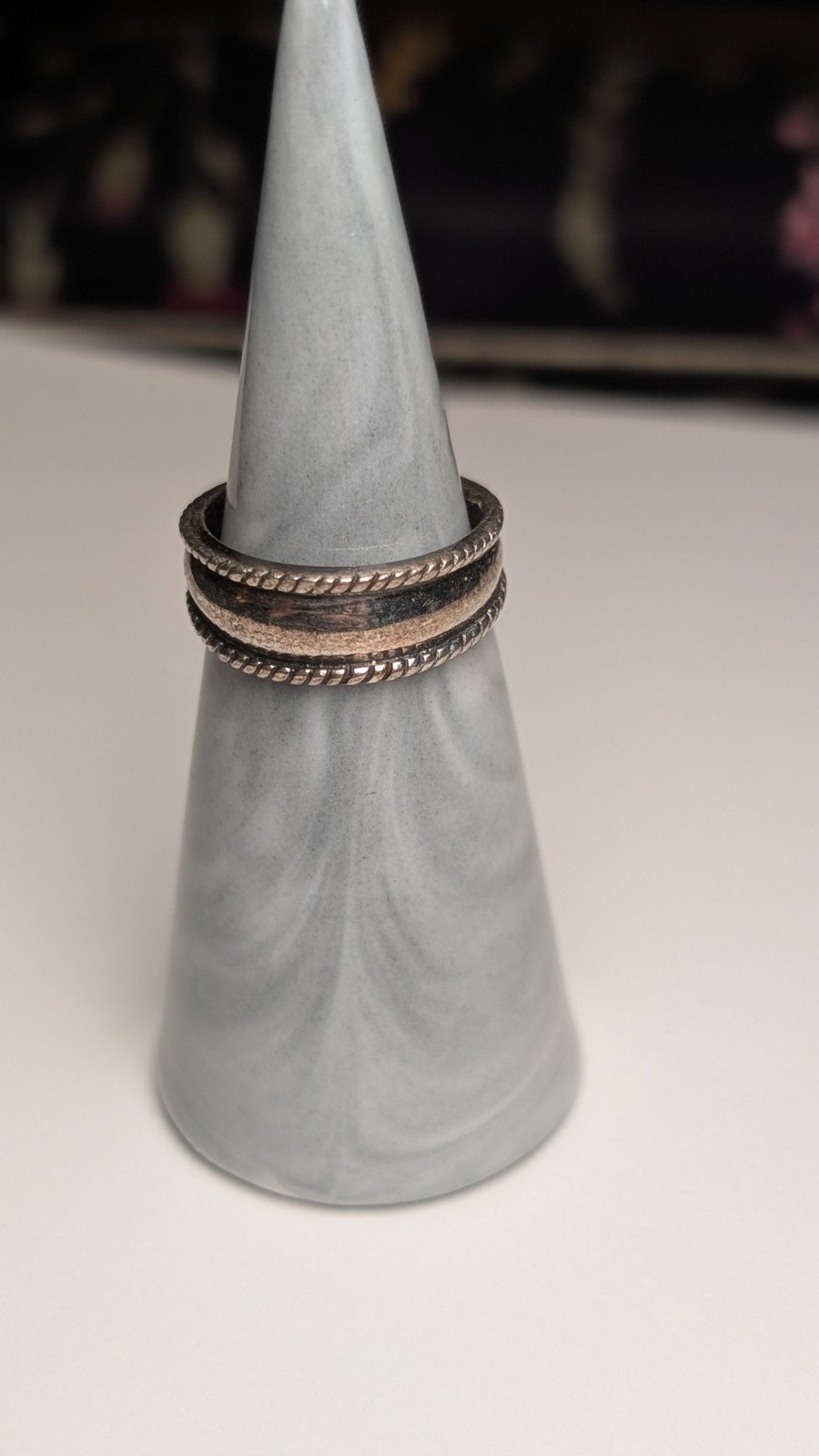 Vintage Sterling Silver Cigar Style Ring | Size L | 925 Silver - Image 8