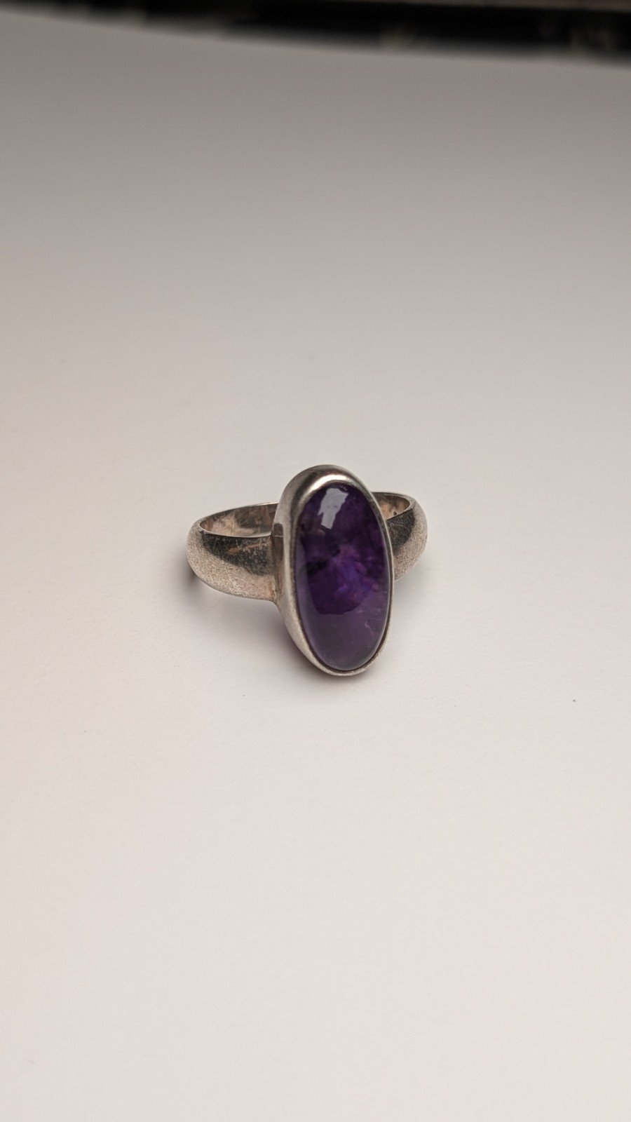 Vintage Sterling Silver Amethyst Ring | Size O 1/2 | 925 Silver - Image 4