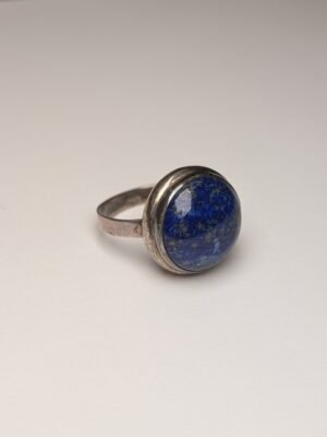 Vintage Sterling Silver Blue Lapis Lazuli Ring | Size R | 925 Silver
