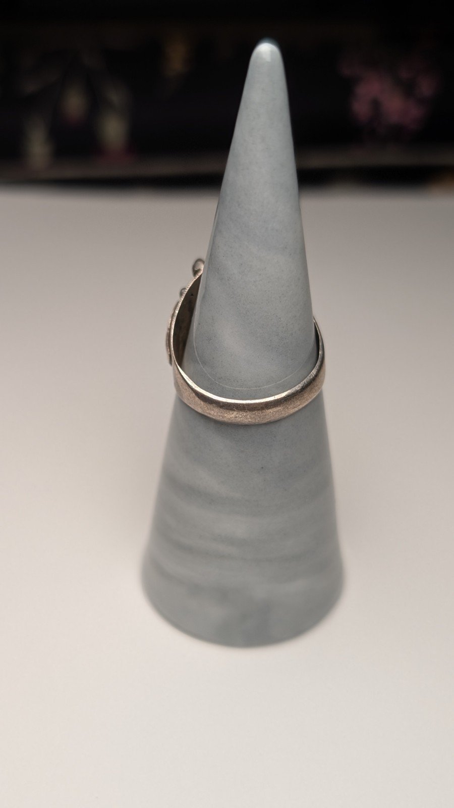 Vintage Sterling Silver Natural Green Malachite Ring | Size O 1/2 | 925 Silver - Image 8