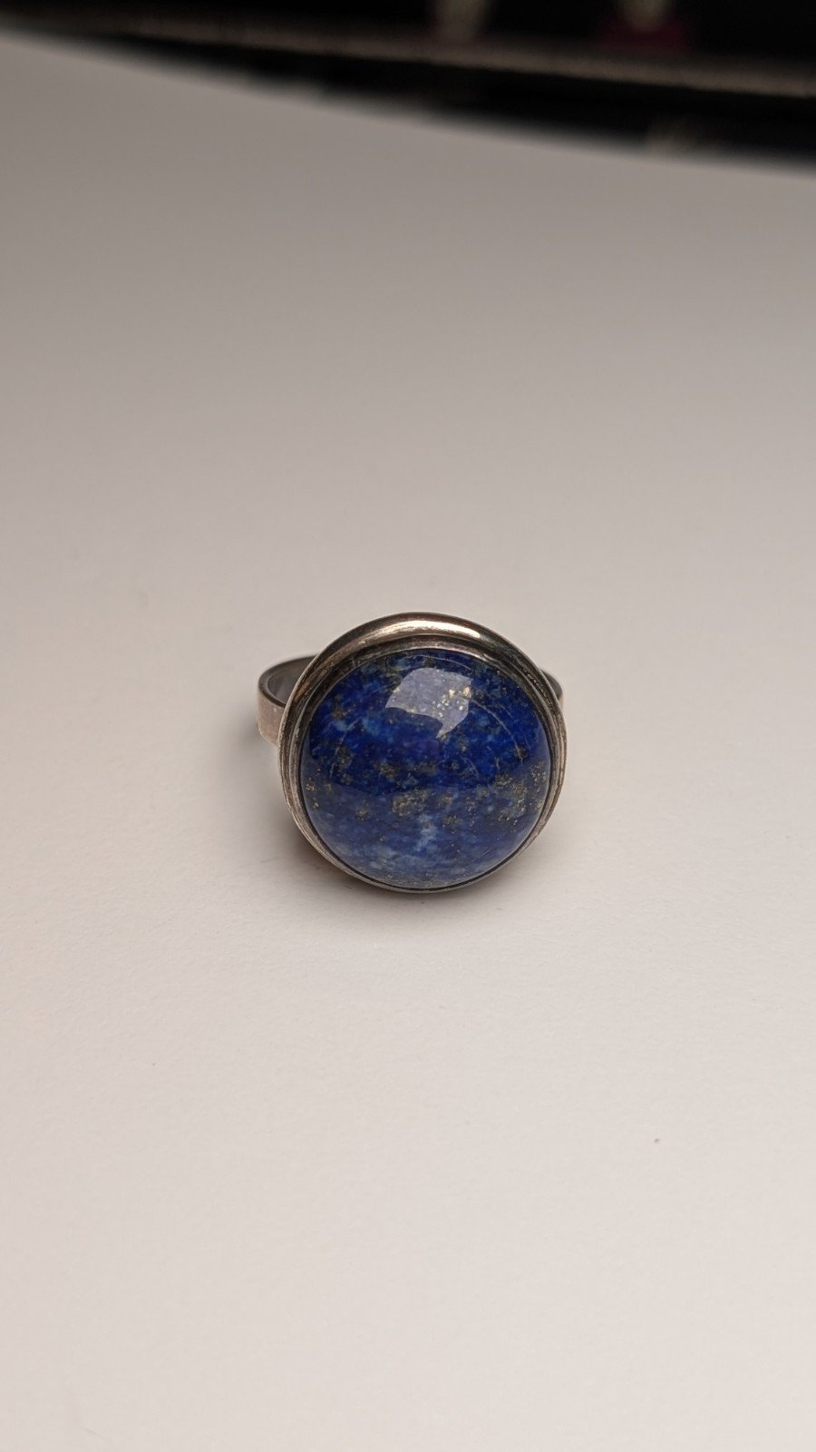 Vintage Sterling Silver Blue Lapis Lazuli Ring | Size R | 925 Silver - Image 2