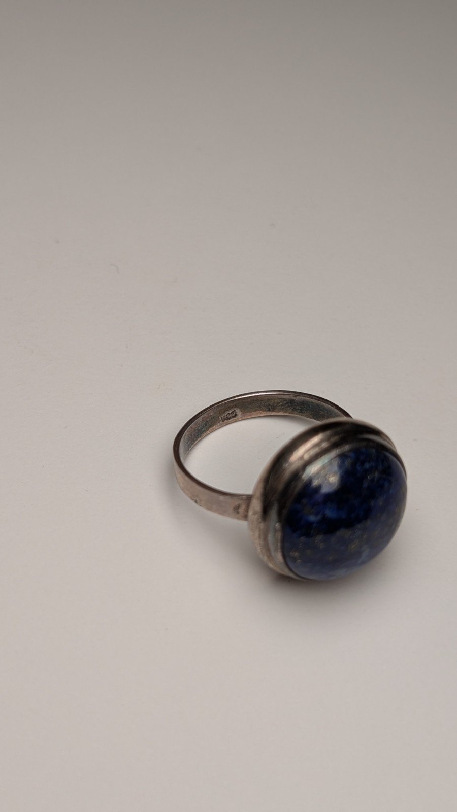Vintage Sterling Silver Blue Lapis Lazuli Ring | Size R | 925 Silver - Image 4