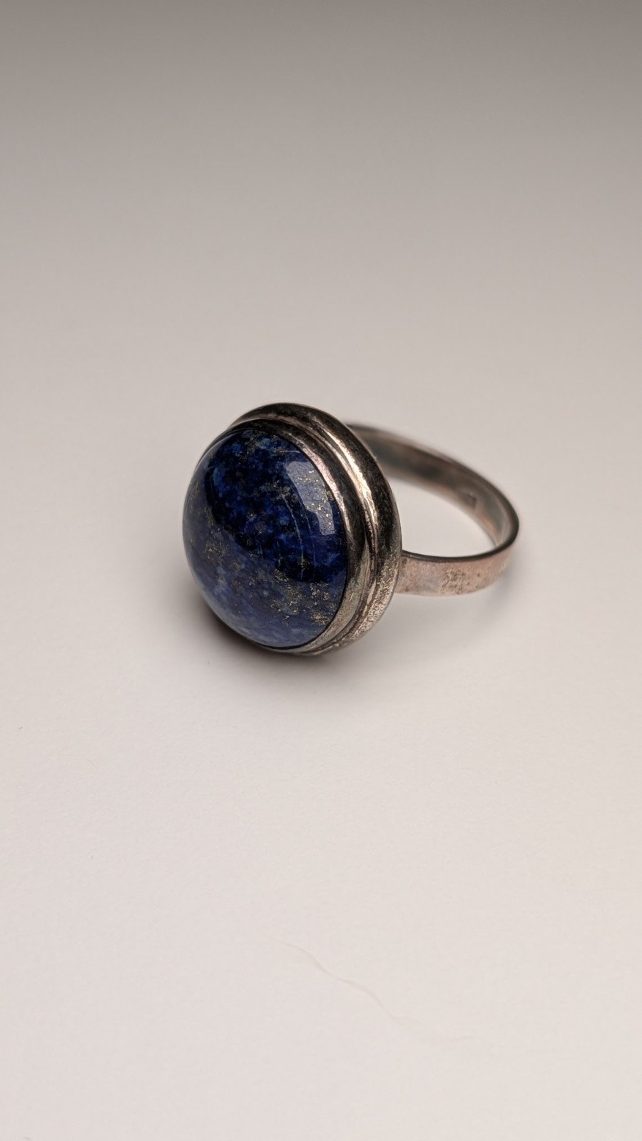 Vintage Sterling Silver Blue Lapis Lazuli Ring | Size R | 925 Silver - Image 5