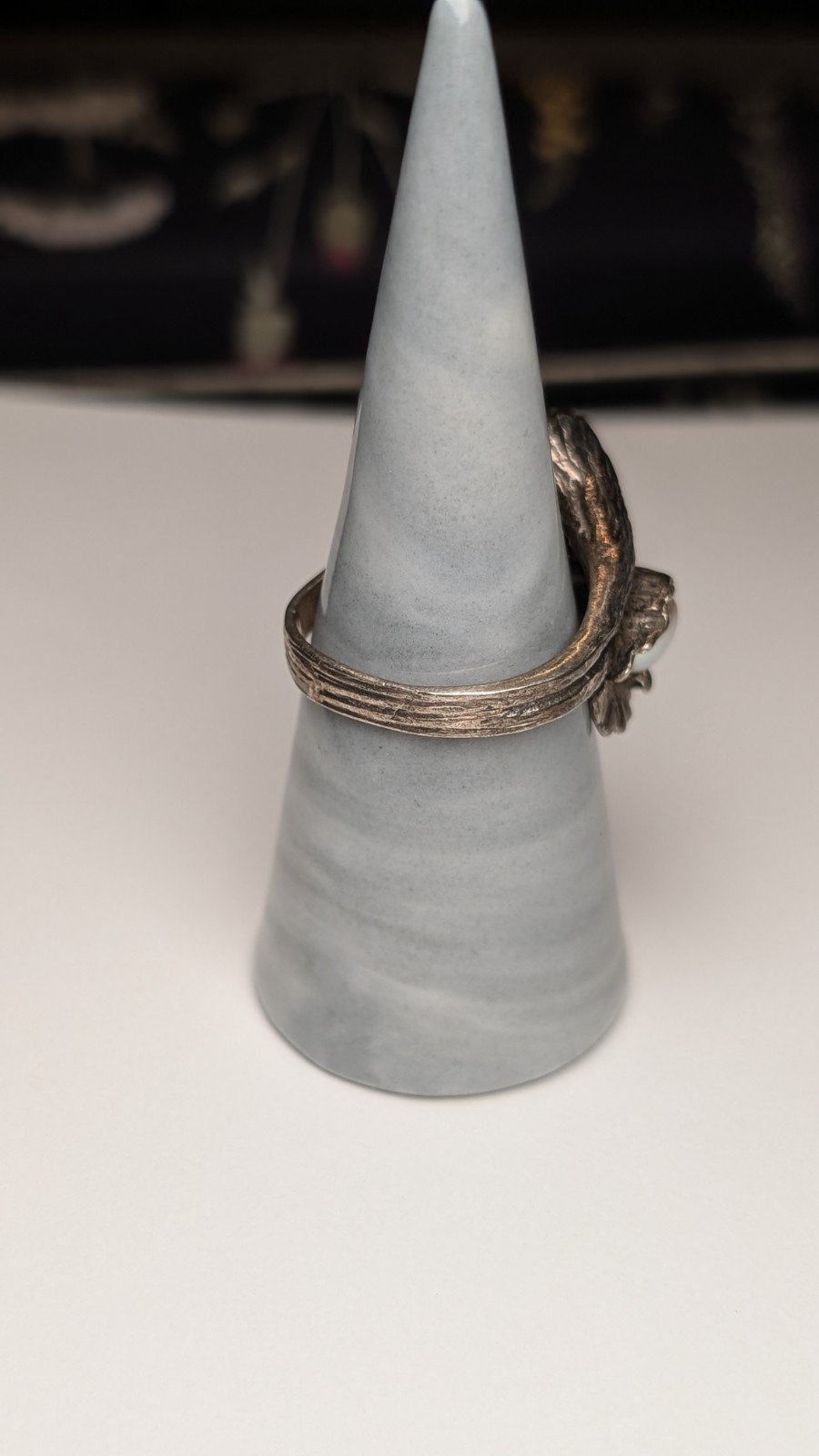 Vintage Sterling Silver Floral Design Pearls Ring | Size U 1/2 | 925 Silver - Image 7