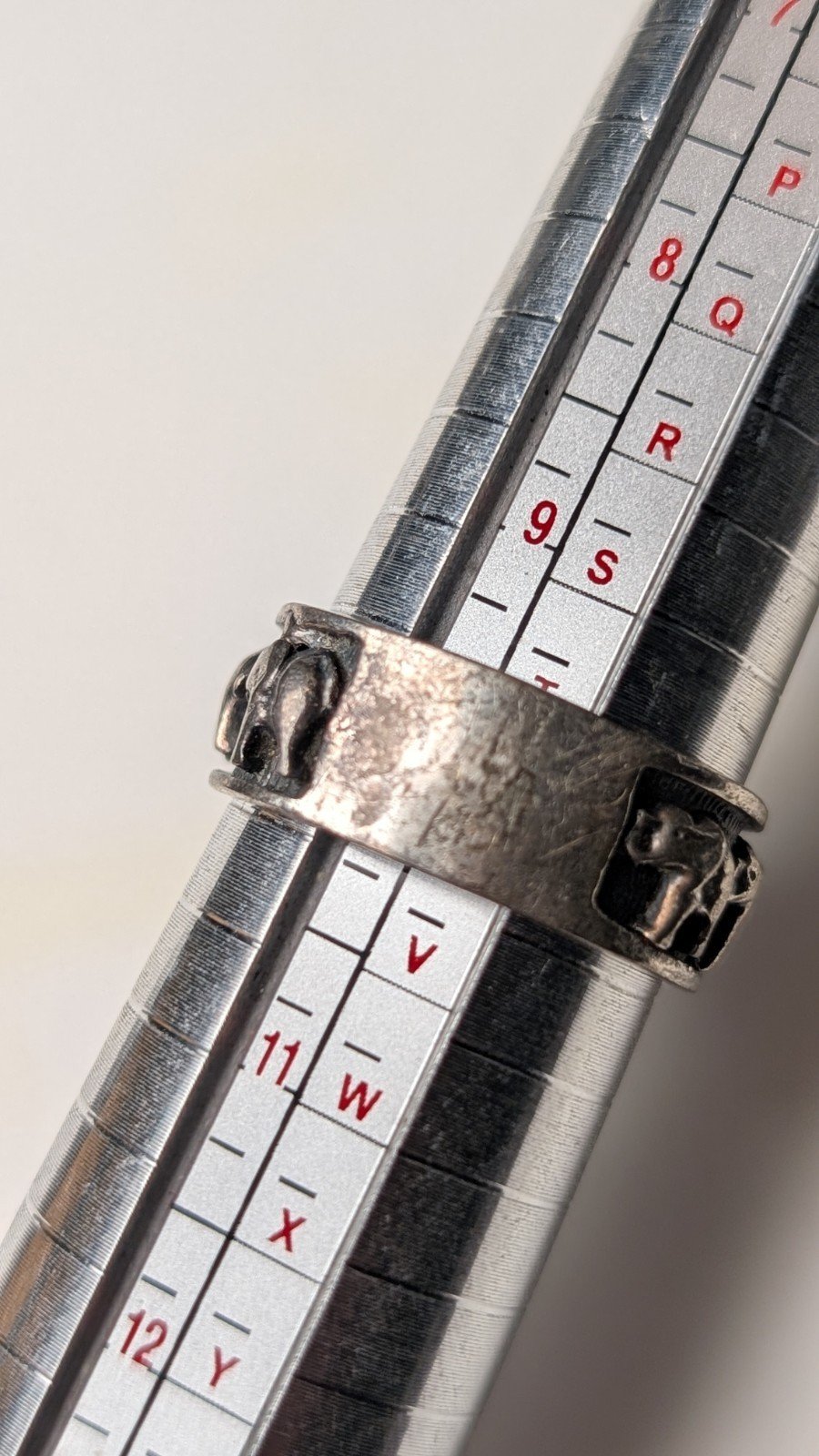 Vintage Sterling Silver Elephant Band Ring | Size T 1/2 | 925 Silver - Image 7