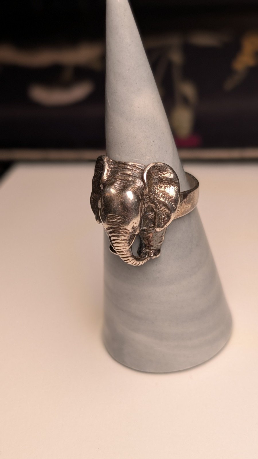 Vintage Sterling Silver Elephant Ring | Size P 1/2 | 925 Silver - Image 5