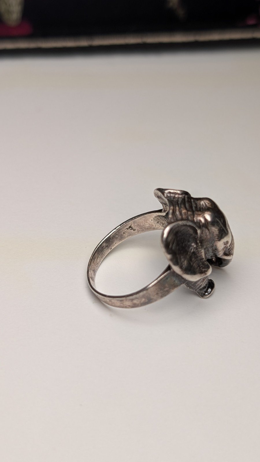 Vintage Sterling Silver Elephant Ring | Size P 1/2 | 925 Silver - Image 6