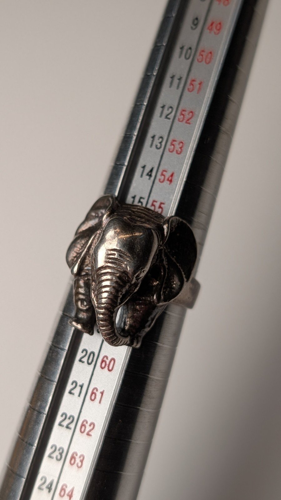 Vintage Sterling Silver Elephant Ring | Size P 1/2 | 925 Silver - Image 8