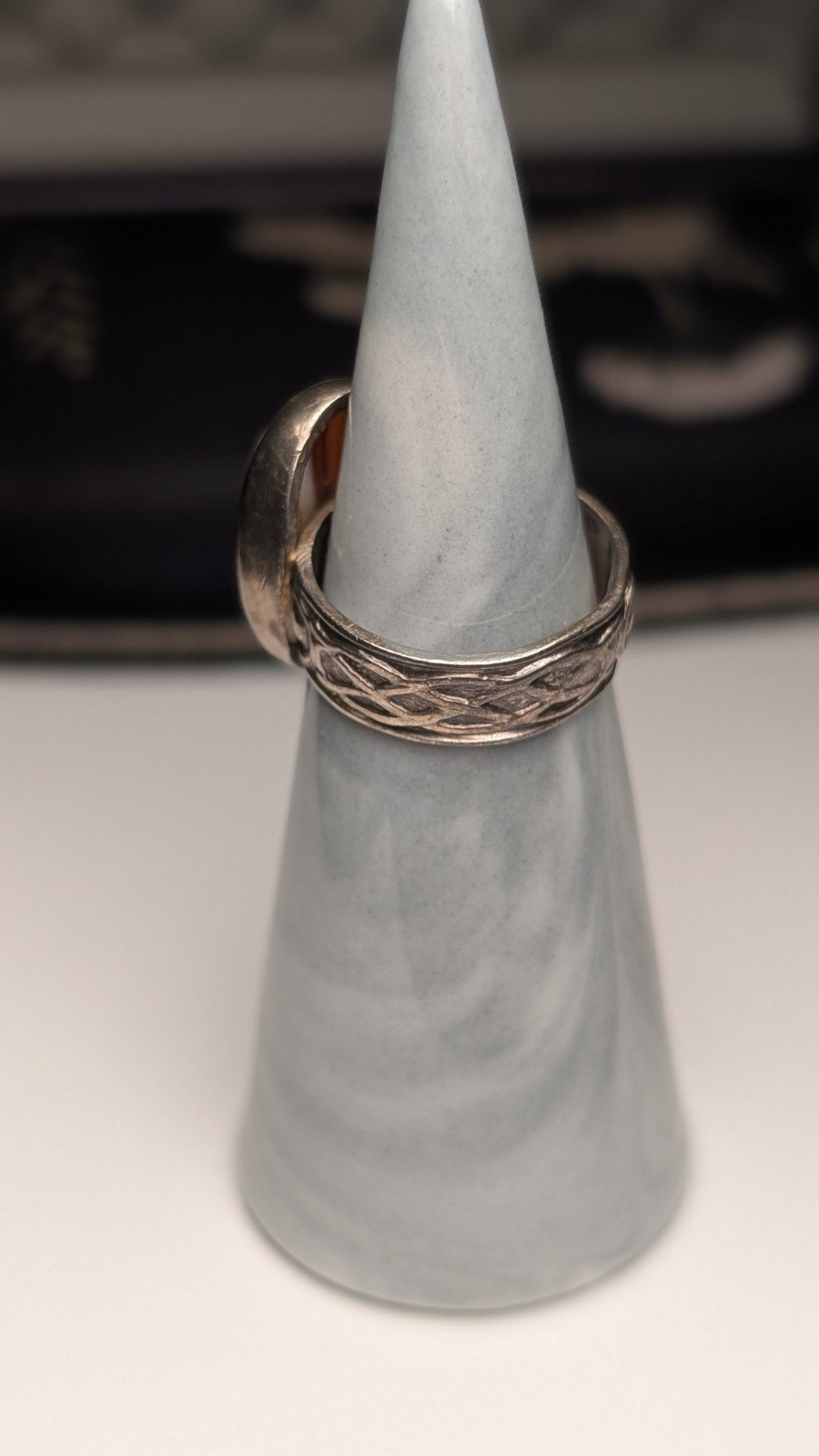 Vintage Sterling Silver 1973 Edinburgh Celtic Banded Agate Ring | Size L | 925 - Image 6