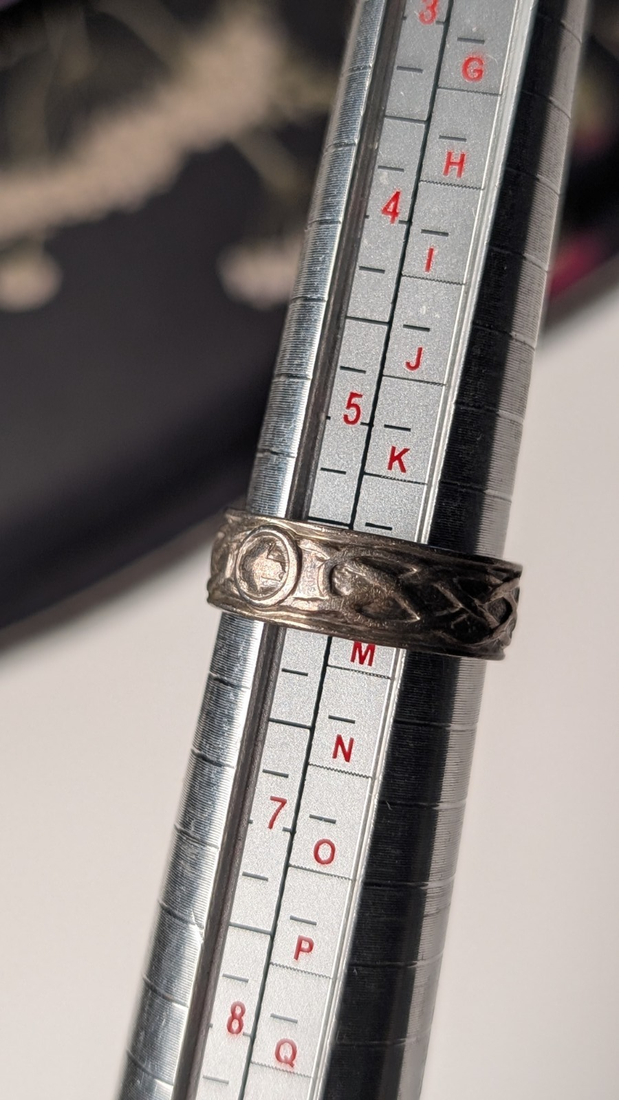 Vintage Sterling Silver 1973 Edinburgh Celtic Banded Agate Ring | Size L | 925 - Image 7