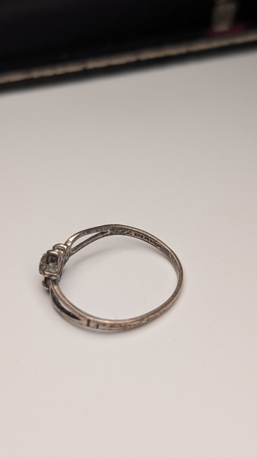 Vintage Sterling Silver 1979 Red Garnet Cluster Ring | Size Q | 925 Silver - Image 4