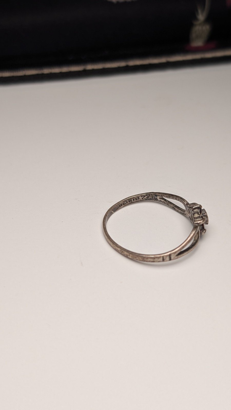 Vintage Sterling Silver 1979 Red Garnet Cluster Ring | Size Q | 925 Silver - Image 5