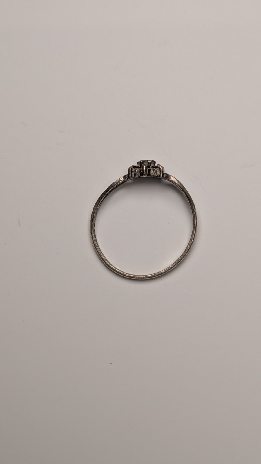 Vintage Sterling Silver 1979 Red Garnet Cluster Ring | Size Q | 925 Silver - Image 9