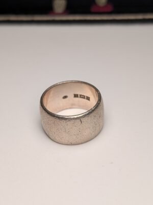 Vintage Sterling Silver 1972 Thick Men's Band Ring | Size P | 925 Silver