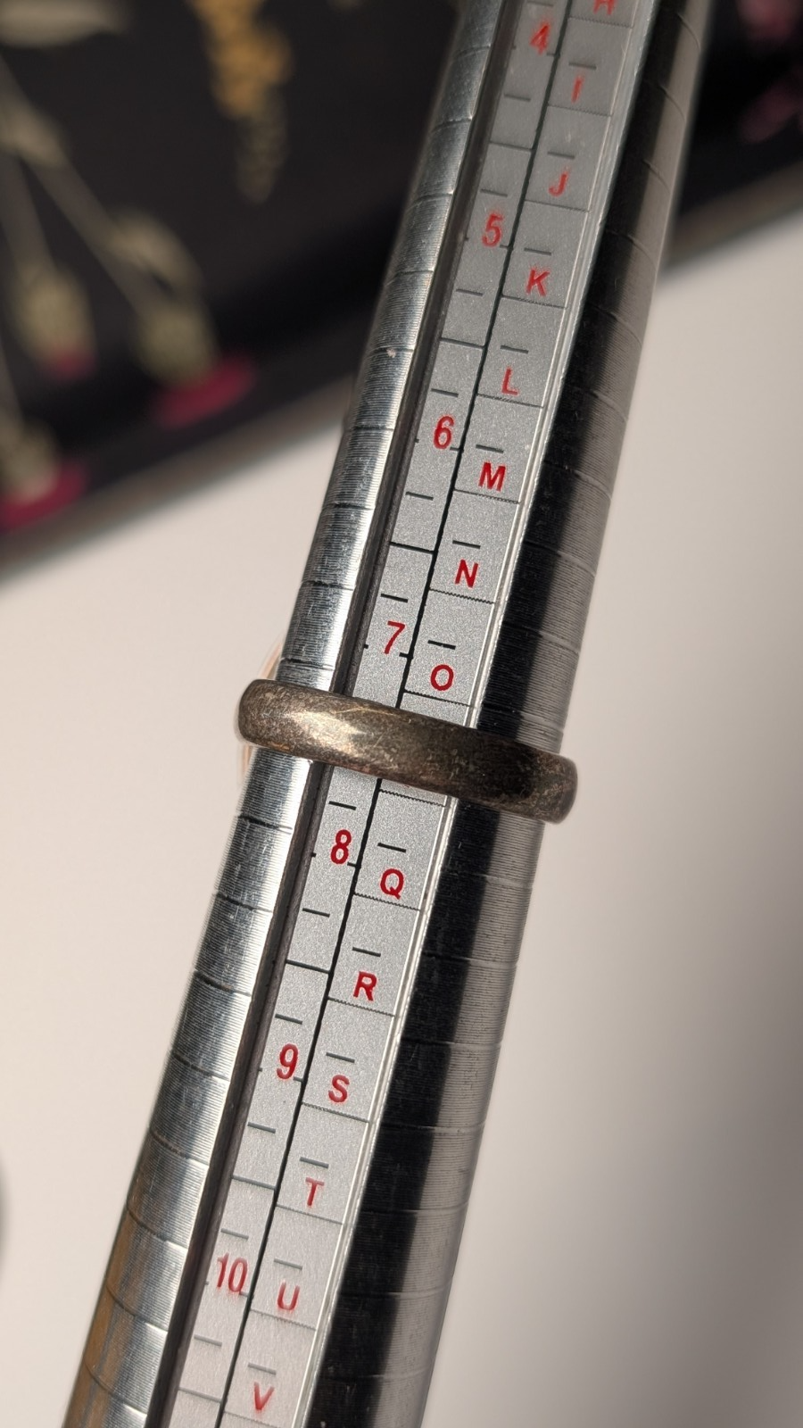 Vintage Sterling Silver Flat Pink Rose Quartz Ring | Size O 1/2 | 925 Silver - Image 7