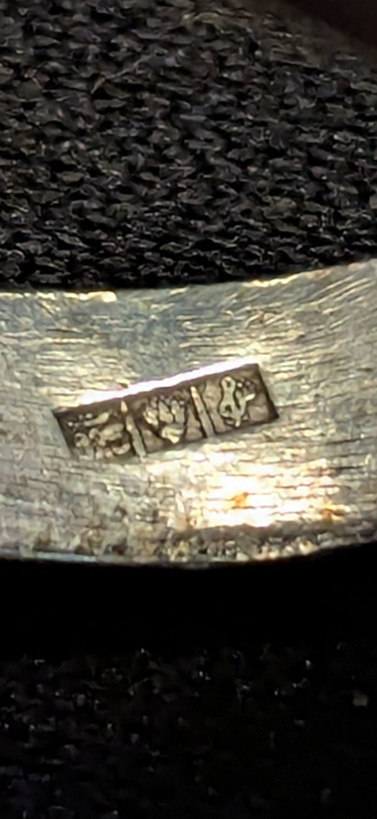 Vintage Sterling Silver 1965 Egyptian Black Onyx Ring | Size P | 925 Silver - Image 12