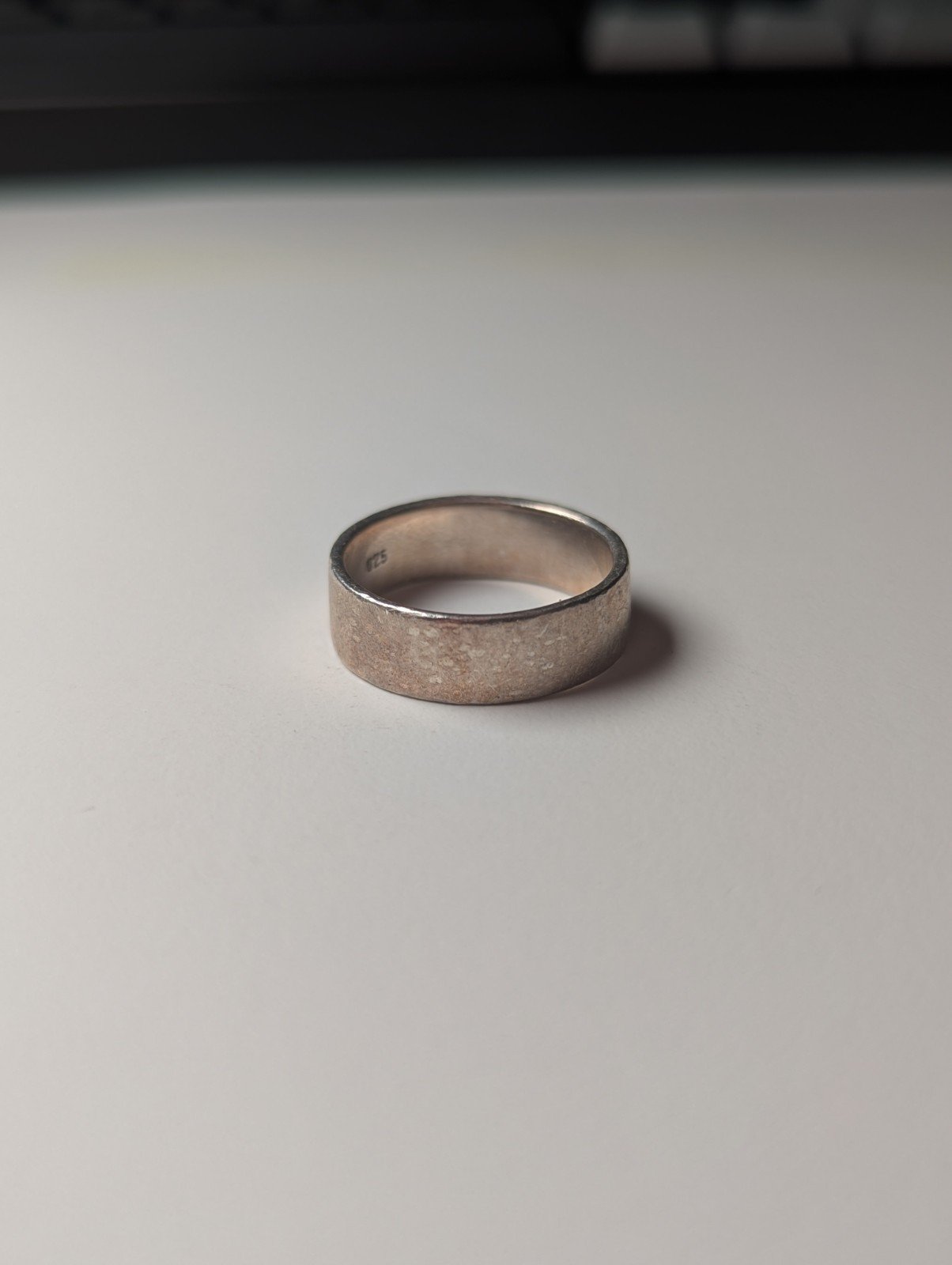 Vintage Sterling Silver Men's Band Ring | Size Q | 925 Silver - Image 2