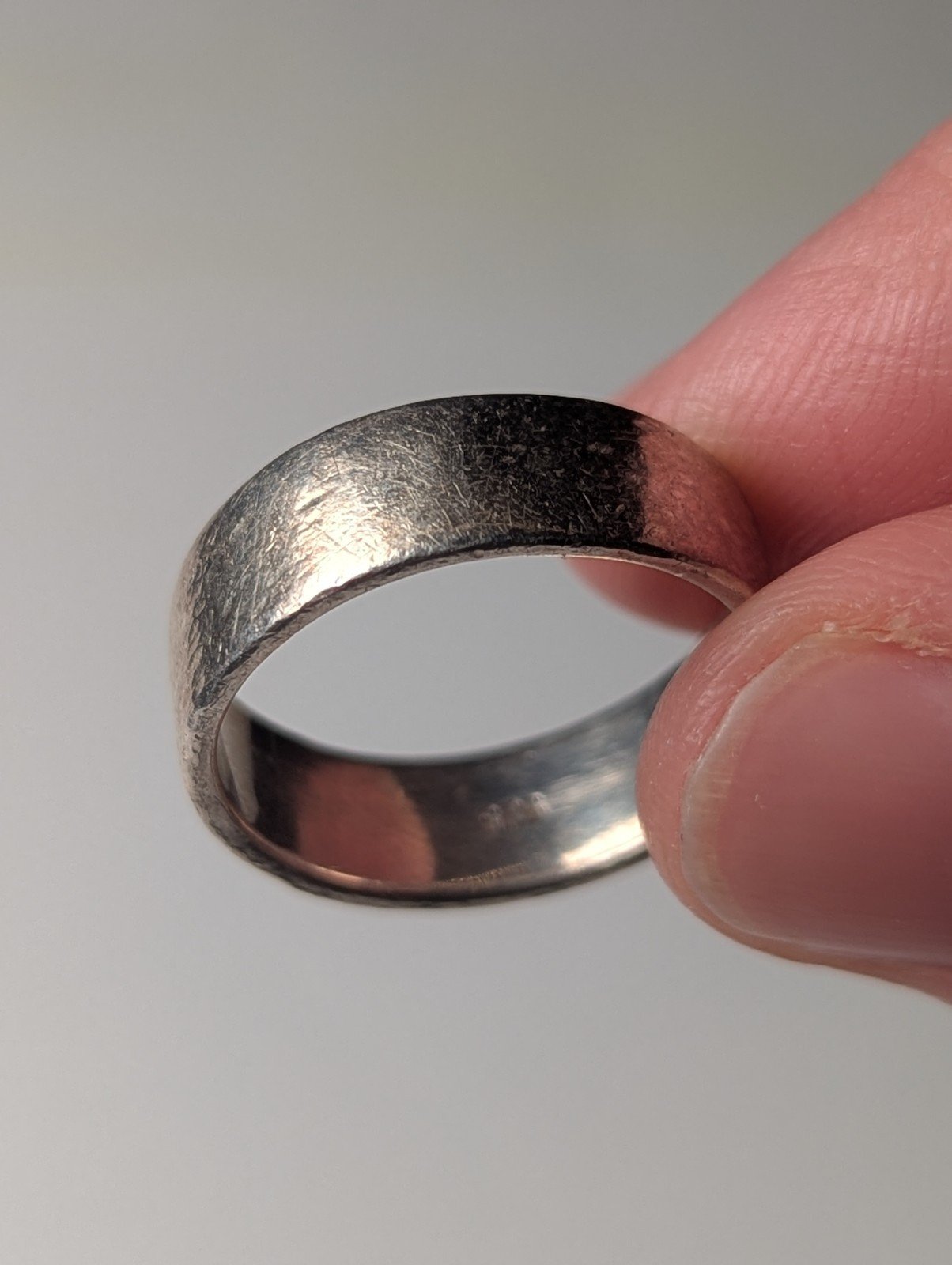 Vintage Sterling Silver Men's Band Ring | Size Q | 925 Silver - Image 3