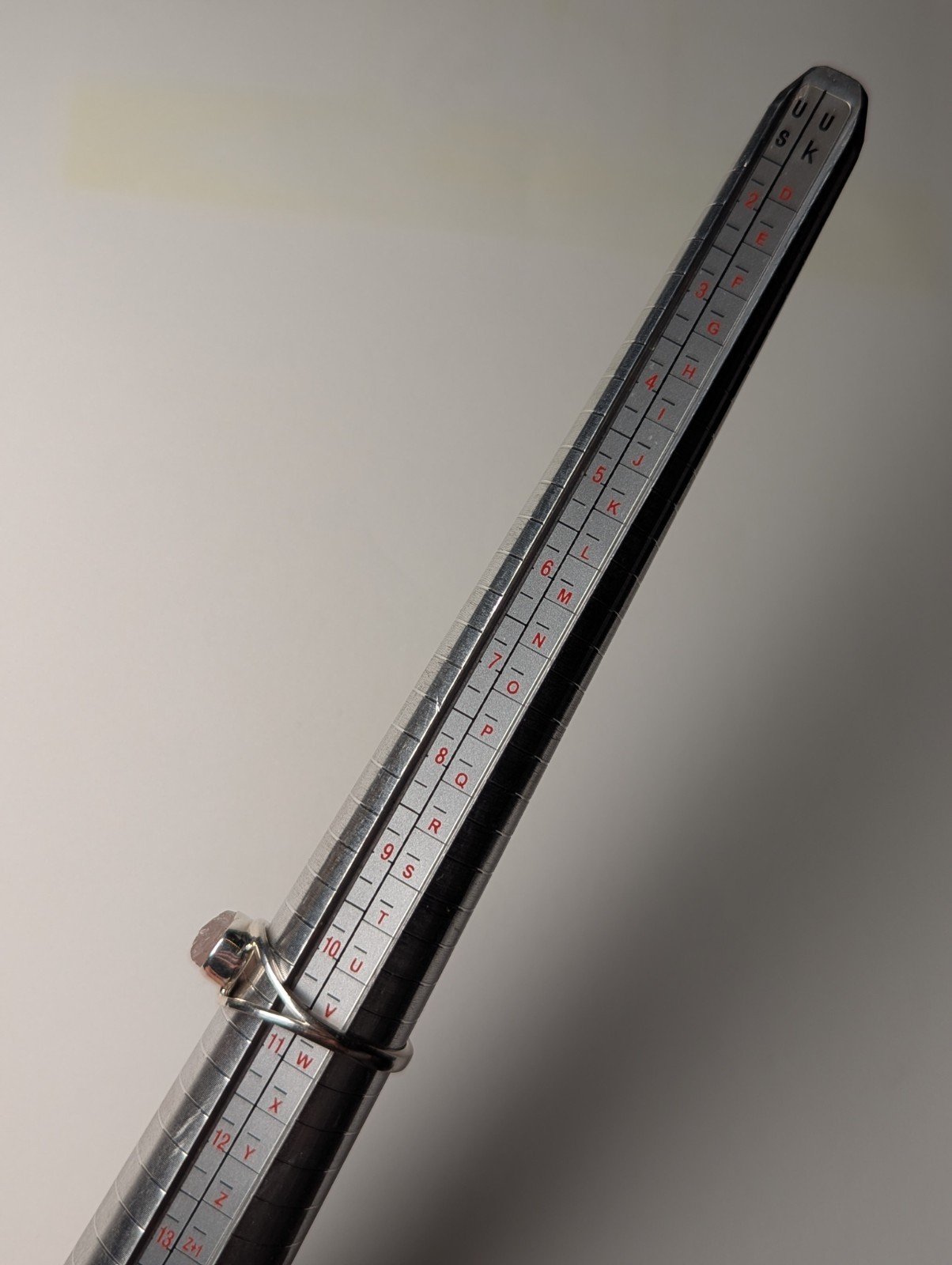 Vintage Sterling Silver Rough Rose Quartz Ring | Size V | 925 Silver - Image 7