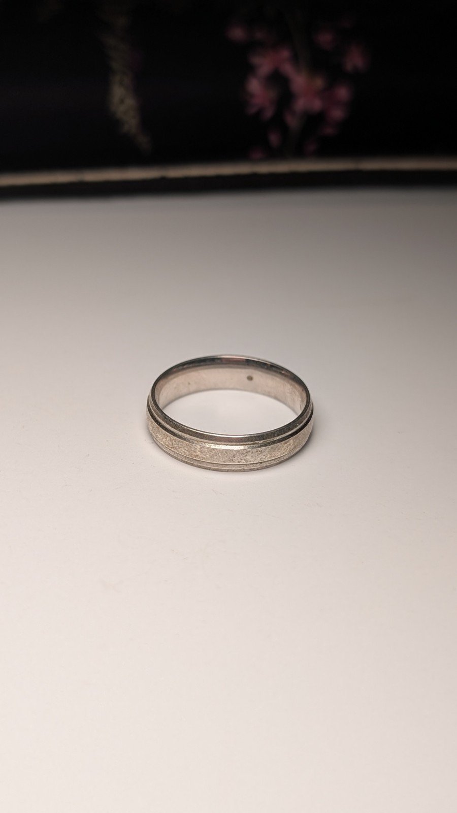 Vintage Sterling Silver Diamond Band Ring | Size P 1/2 | 925 Silver