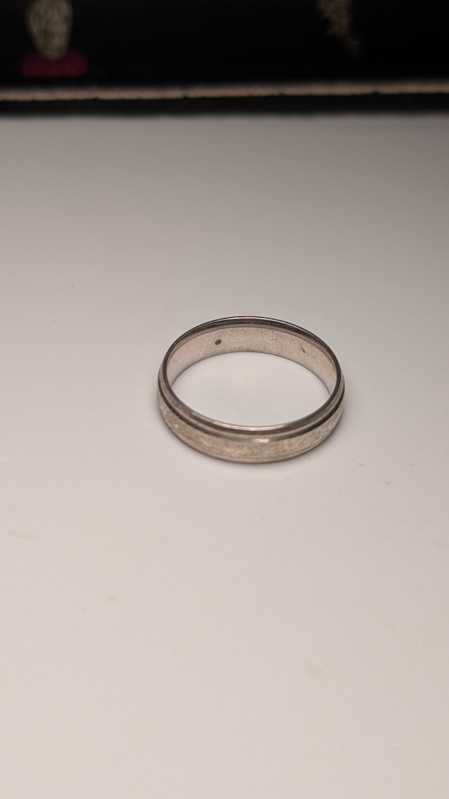 Vintage Sterling Silver Diamond Band Ring | Size P 1/2 | 925 Silver - Image 2