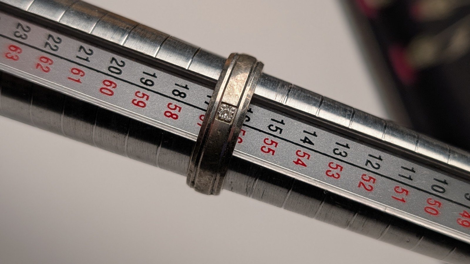 Vintage Sterling Silver Diamond Band Ring | Size P 1/2 | 925 Silver - Image 7