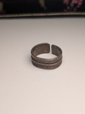 Vintage Sterling Silver Open Style Ring | Size Q 1/2 (Resizable) | 5.5g