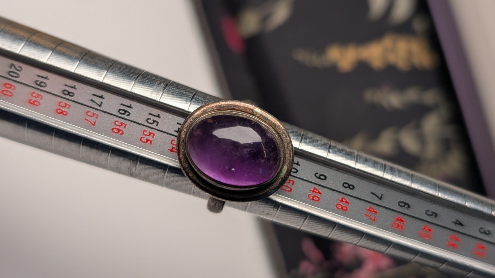 Vintage Sterling Silver Oval Amethyst Gemstone Ring | Size L 1/2 | 925 Silver - Image 9